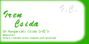 iren csida business card